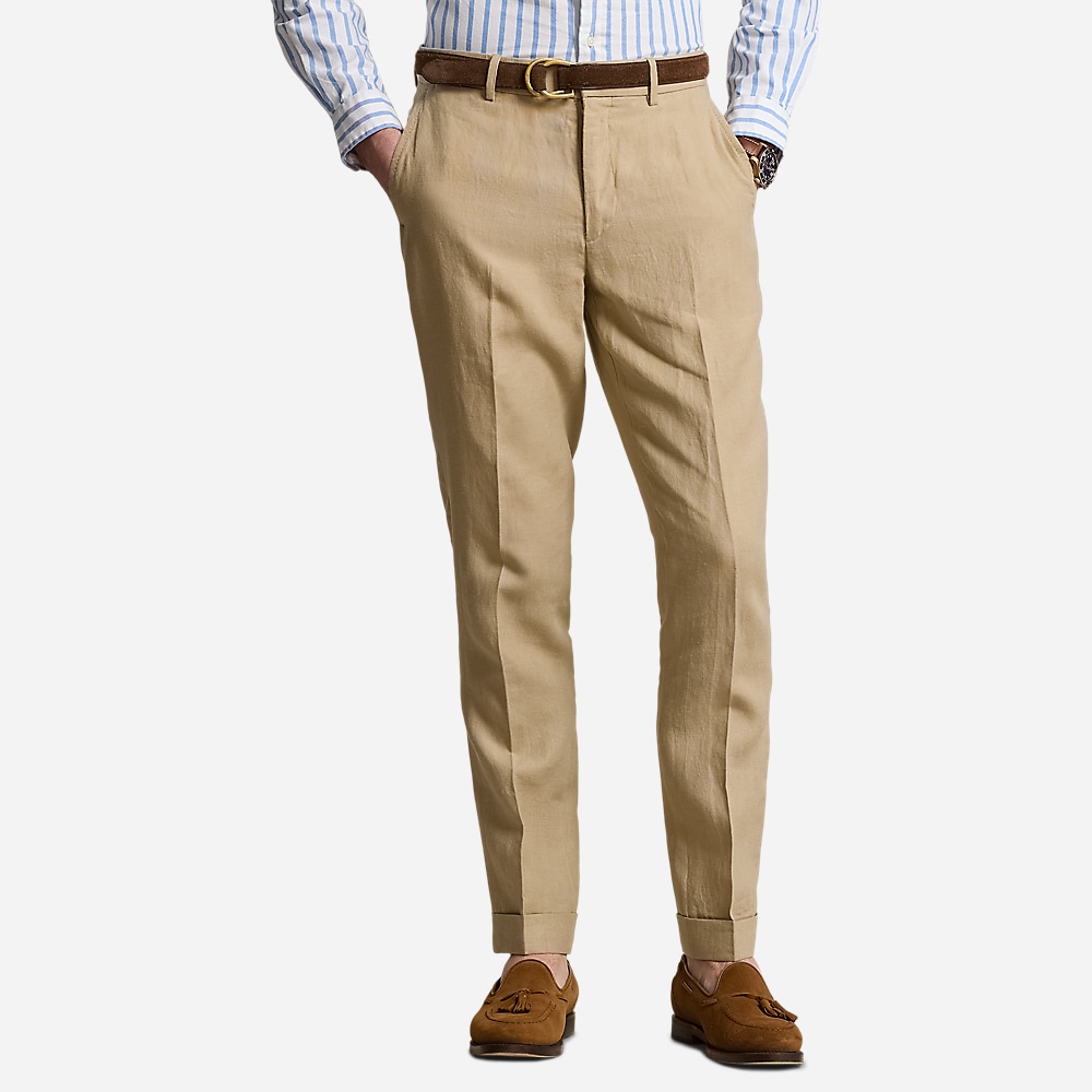 Linen Suit Trouser - Coastal Beige