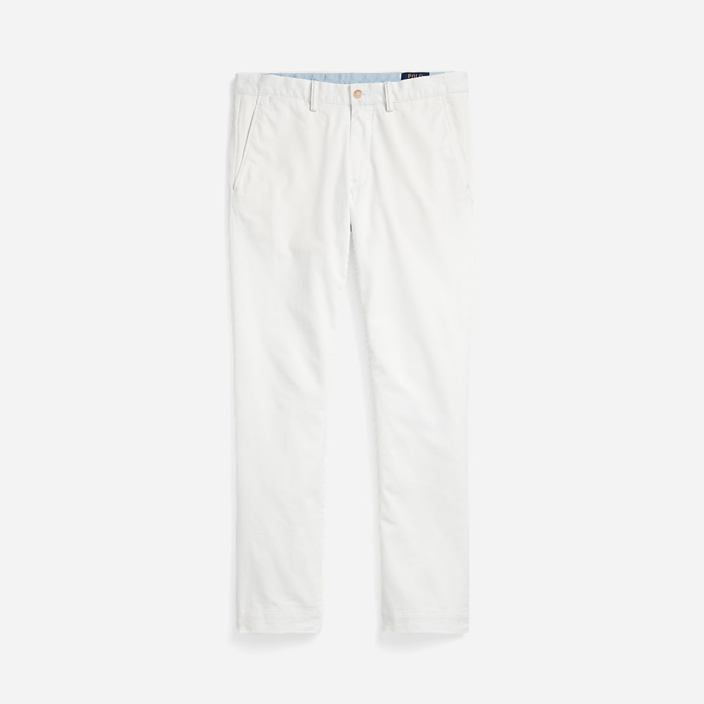 Washed Stretch Slim Fit Chino Pant - Deckwash White