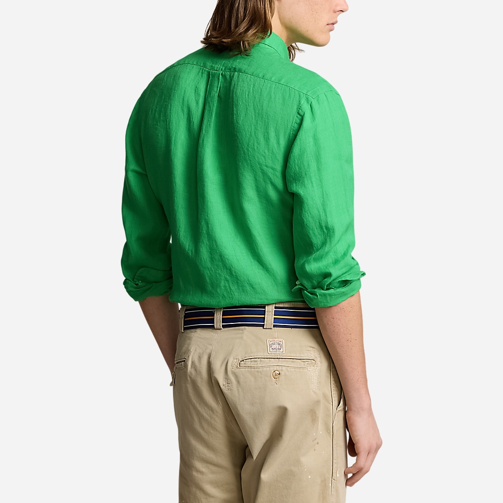 Custom Fit Linen Shirt - Classic Kelly