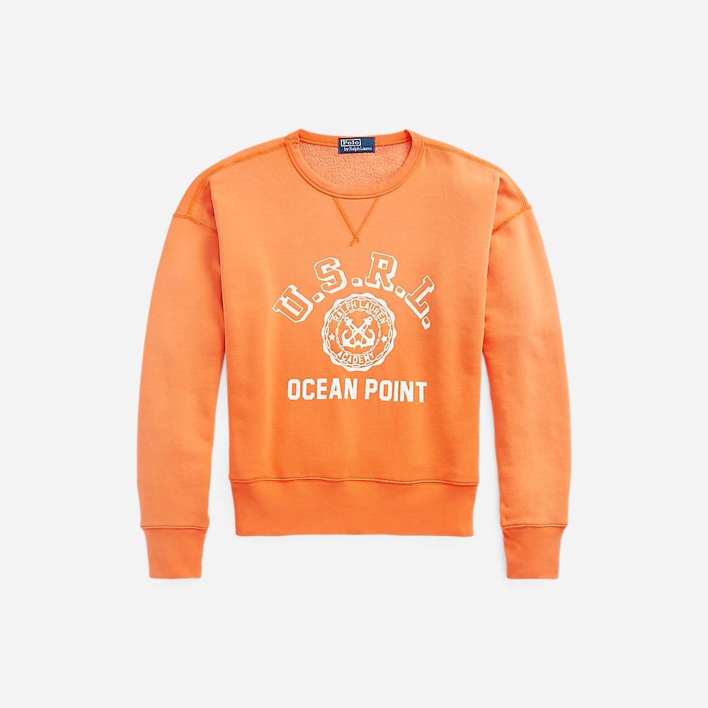 Vintage Fit Fleece Graphic Sweatshirt - May Orange