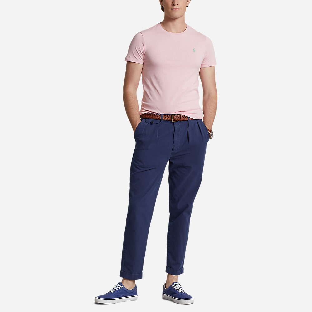 Custom Slim Fit Jersey Crewneck T-Shirt - Garden Pink