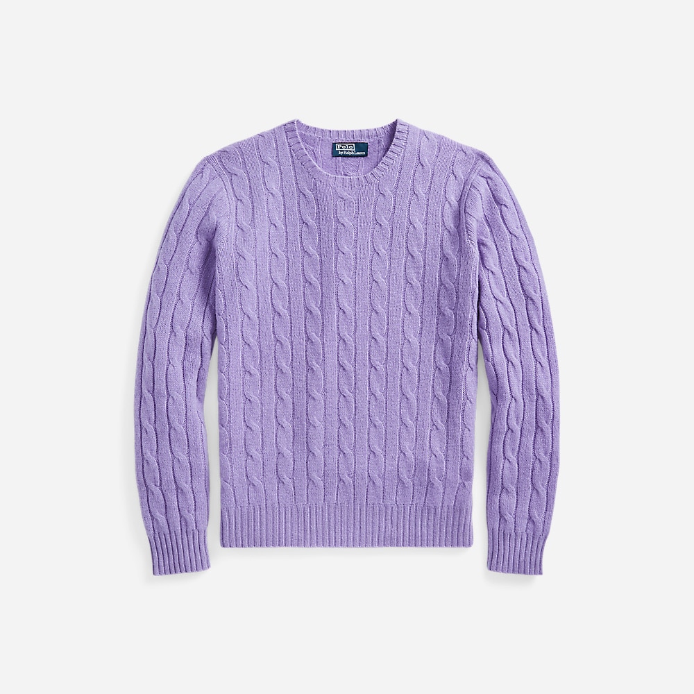 The Iconic Cable-Knit Cashmere Jumper - Maidstone Purple Heather
