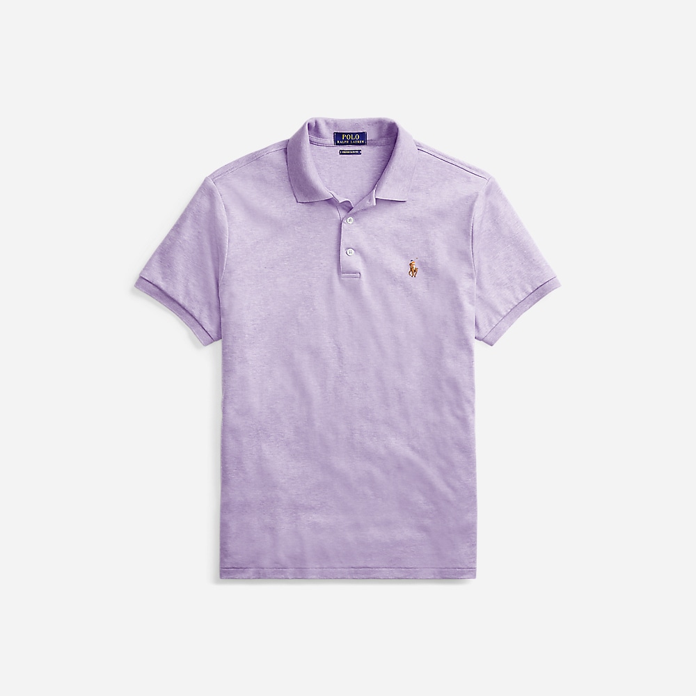 Custom Slim Fit Soft Cotton Polo Shirt - Pastel Purple Heather