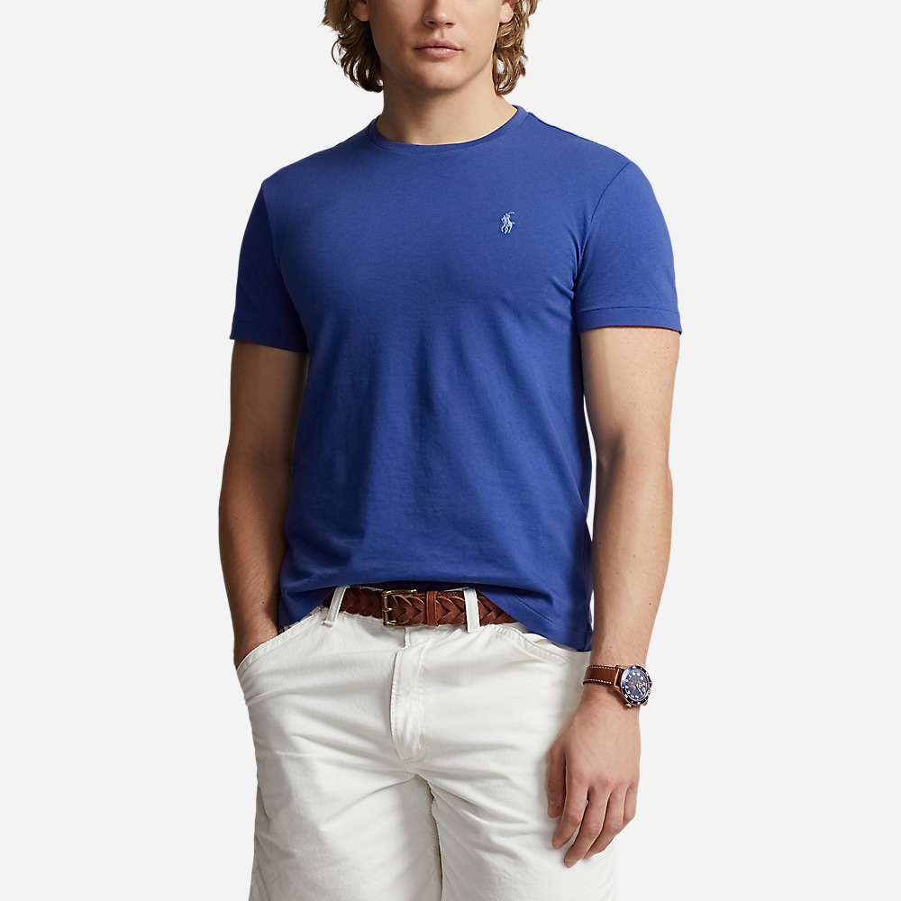 Custom Slim Fit Jersey Crewneck T-Shirt - Beach Royal