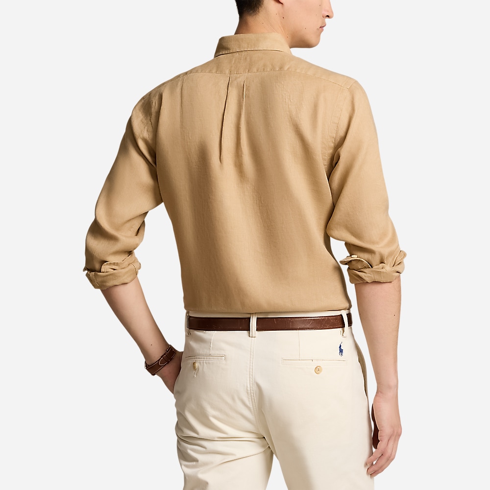 Custom Fit Linen Shirt - Vintage Khaki