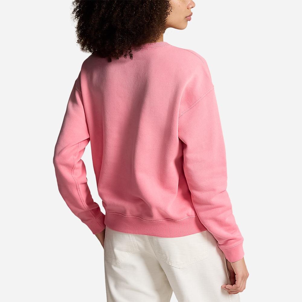 Lightweight Fleece Crewneck Pullover - Ribbon Pink