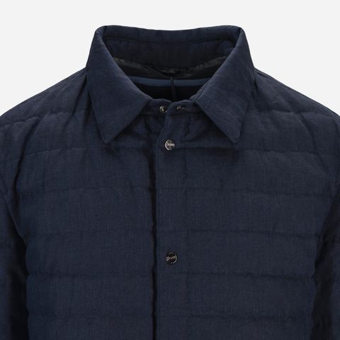 Overshirt Linen Jacket - Blue Navy