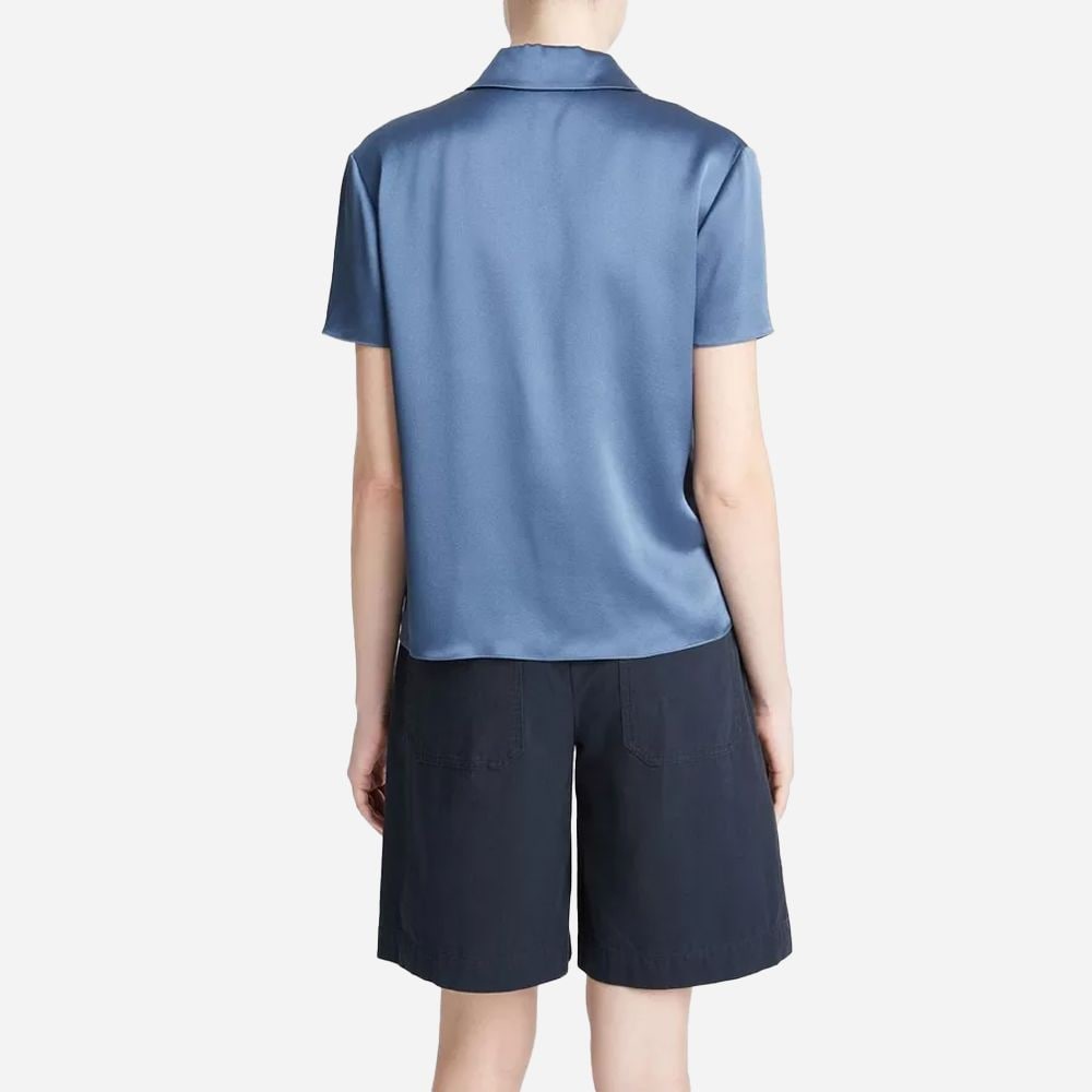 Silk Short-Sleeve Polo Shirt - Riverbed