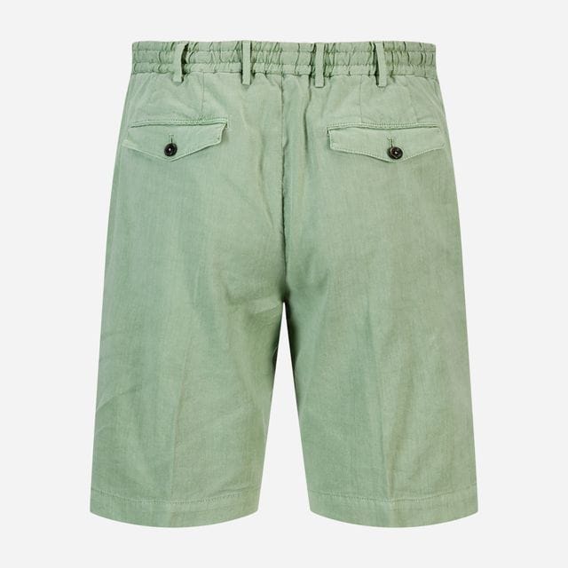 Jogger Linen-Cotton Shorts - Lime