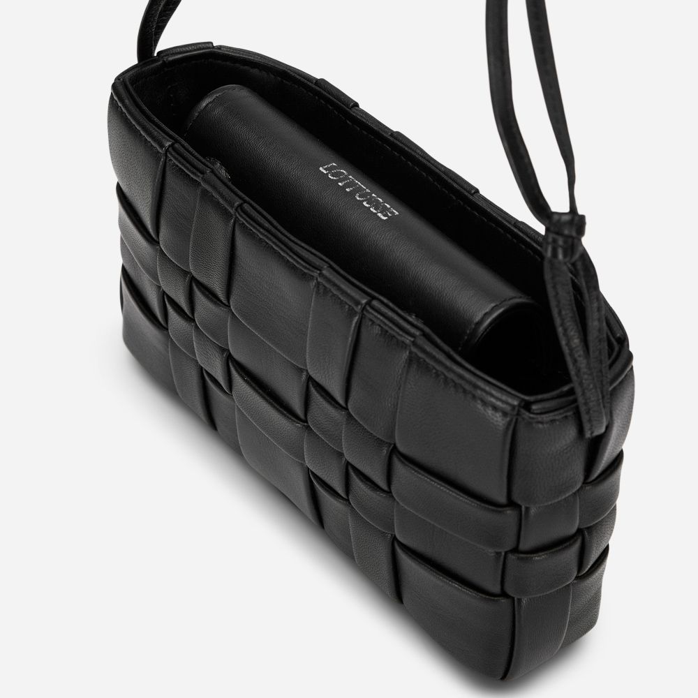 Trenz Small Knitted Handbag - Trenzdoble Black