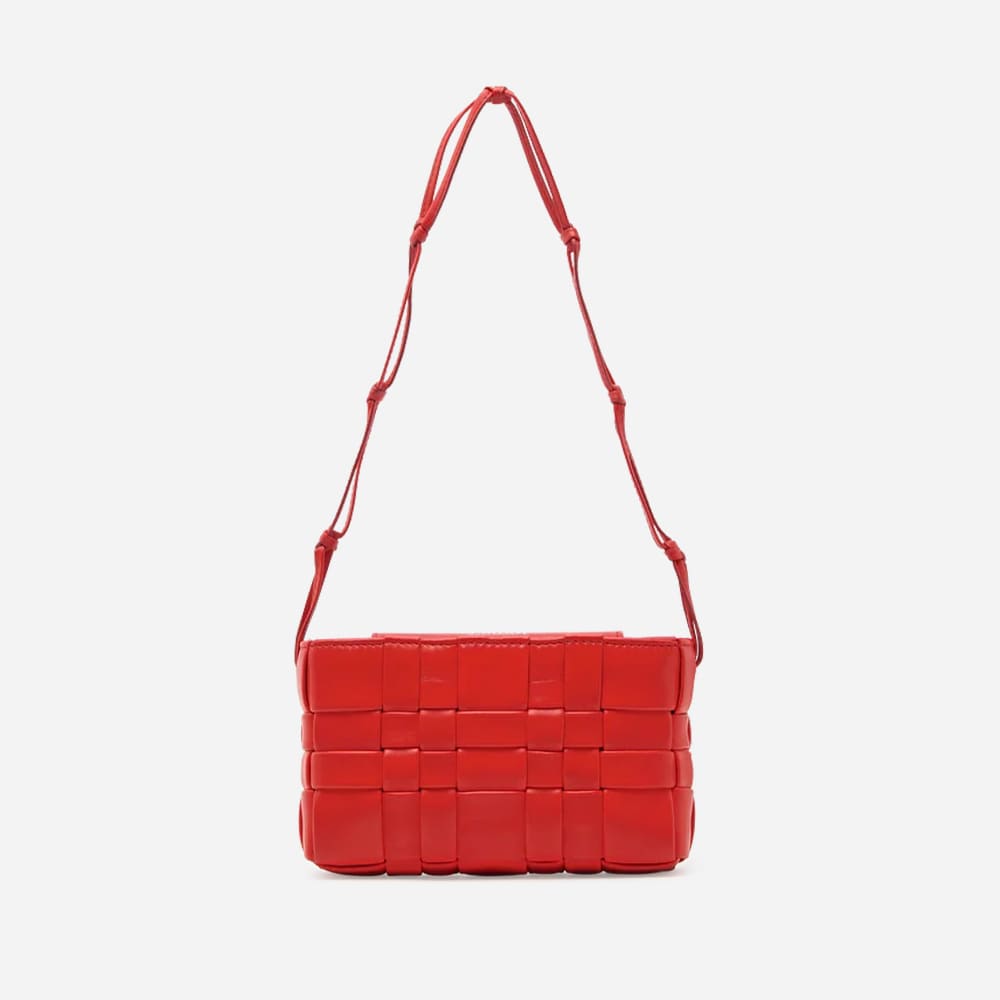 Trenz Small Knitted Handbag - Trenzdobl Red