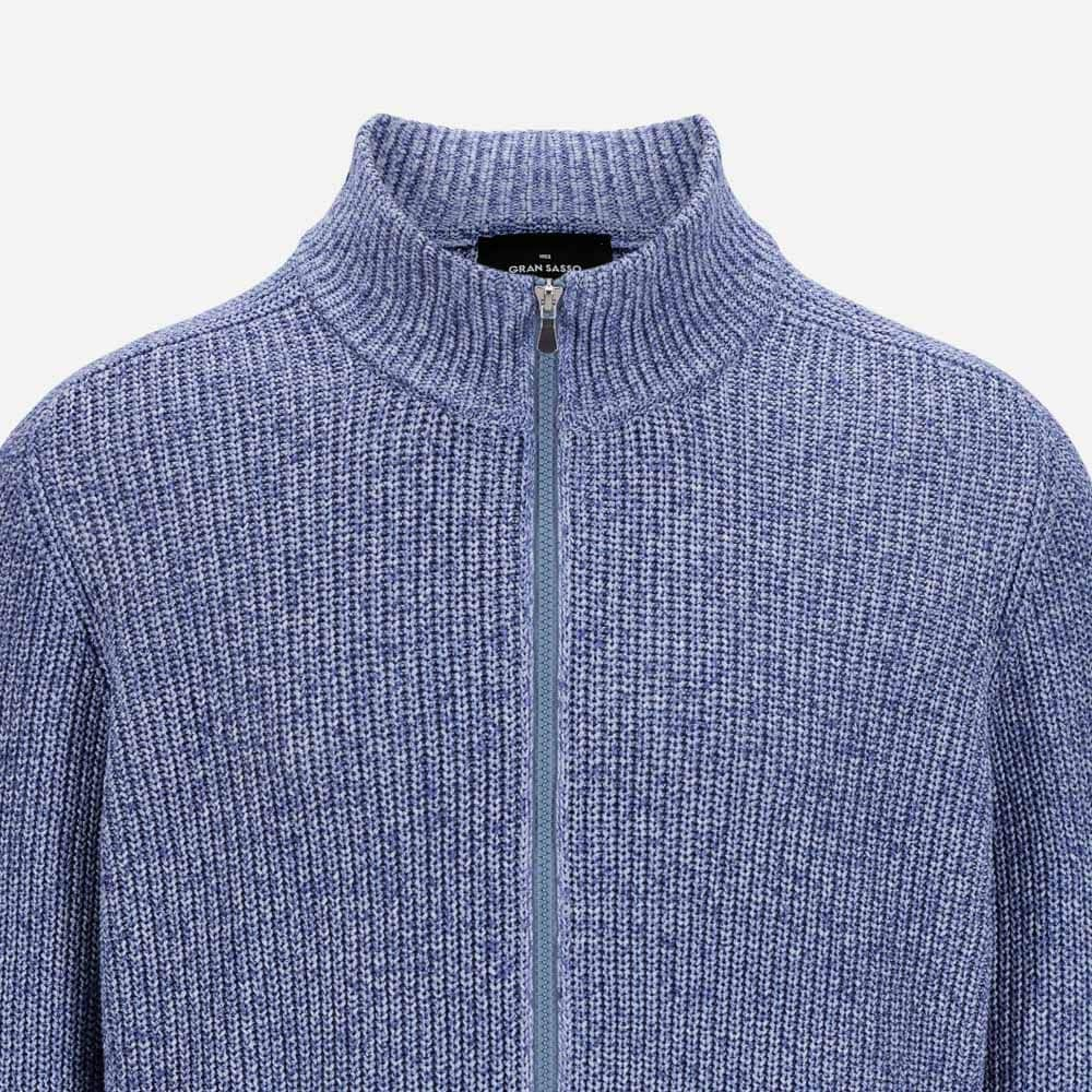 Full Zip Jacket - Blue Melange