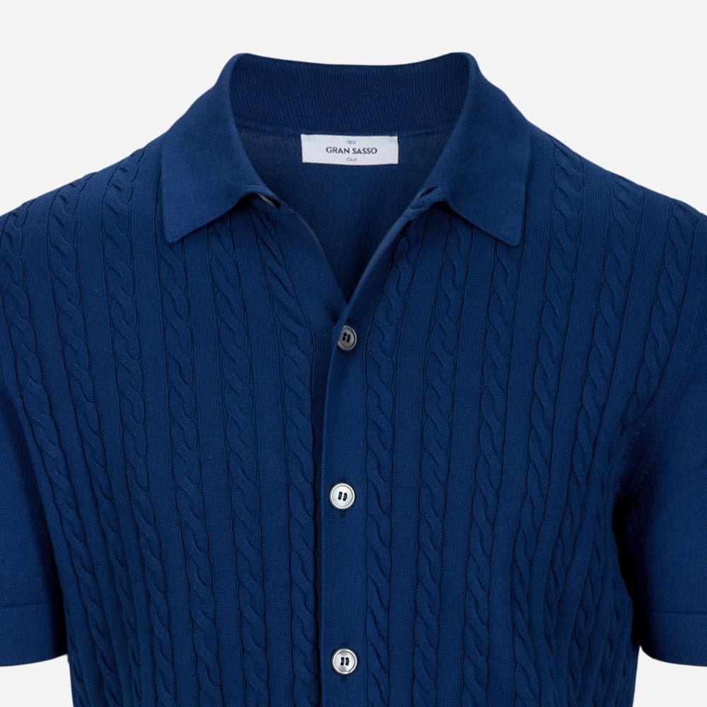 Cable Bowling Shirt - Blue