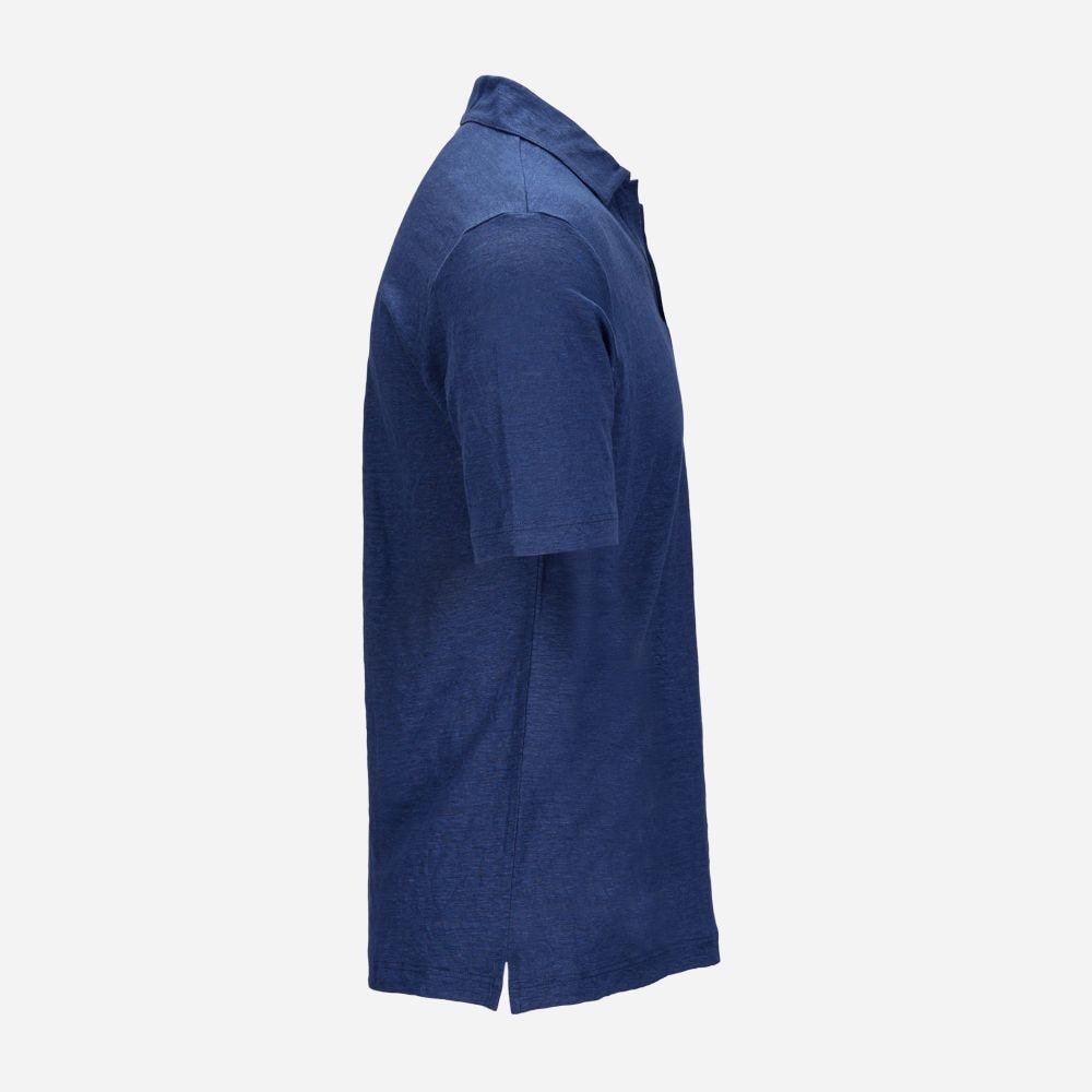 Short Sleeve Linen Piquet - Blue