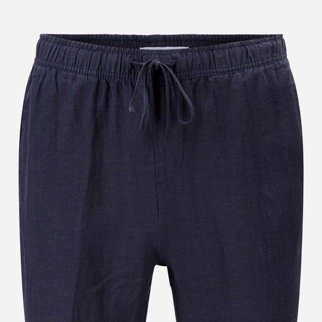 Linen Pants - Navy Blue