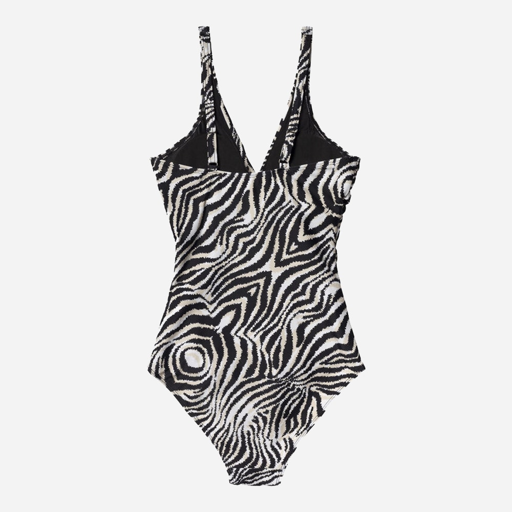 Simi Zebra Swimsuit - Offwhite-Black