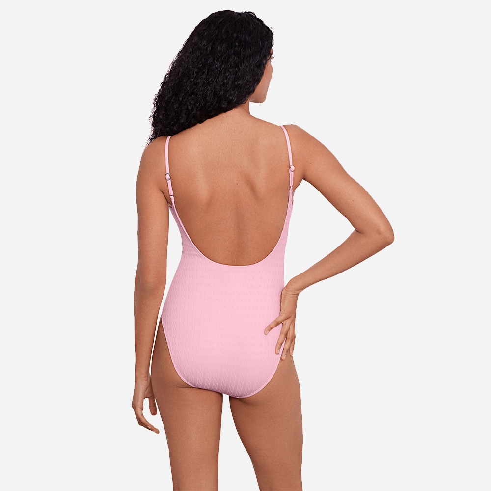 Cable Jacquard Kennedy Swimsuit - Flamingo