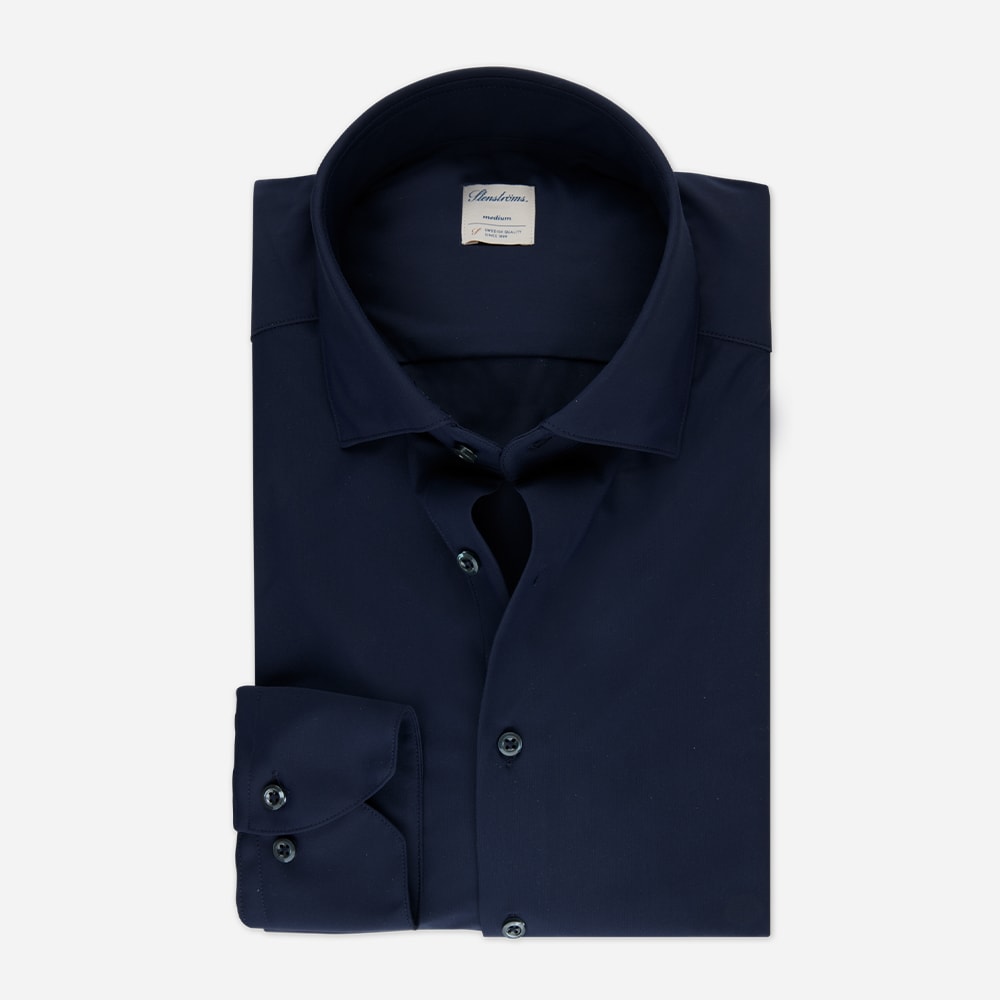 Slimline Jersey Shirt - Navy