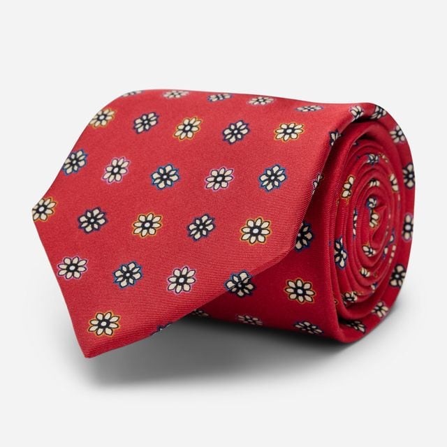 Silk Tie - Red Fabric