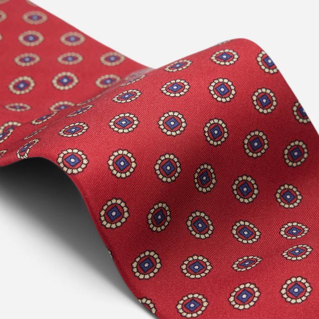 Silk Tie - Red Fabric