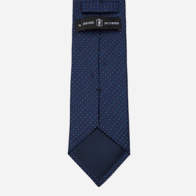 Tie Silk - Dark Blue-Orange